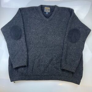John Rich and Bros Woolrich 100% Shetland Wool Grey Sweater N248-1